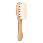 Safety First Newborn Baby Hair Brush & Comb Set - Soft Wooden Toddler Grooming Kit for Infants
