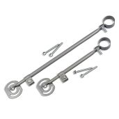 "Adjustable SatelliteSale Universal 2 Support Arms: 19" & 33" Telescopic Monopoles with Screws & Mastic Pitch Pads"