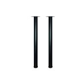 "Shepherd Hardware 8570E Fixed Steel Furniture Legs - 27.5" Black Desk/Table Legs (2-Pack)"