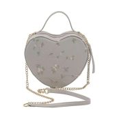 Shop LC Cute White Heart Purse: Faux Leather Crossbody Bag for Women - Perfect Christmas Gift!