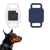 Silicone Tile Dog Collar Holder for Tile Pro 2020 and 2018, 2 Pack Tile Case Protective Cover for Pet Dog Cat (Navy White)