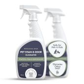 Smiling Paws Pets Cat and Dog Urine Odor Eliminator Enzyme Cleaner for Stains on Wood Carpet and Upholstery