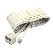 Softalk 04130 Corded Duplex Jack 25-Feet Almond Landline Telephone Accessory