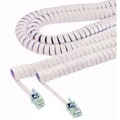 Softalk 25 ft Coiled Phone Cord - Beige Plug/Plug for Clear Communication