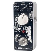 Sondery Mini Compressor Pedal for Guitar & Bass | True Bypass, Sustain Control, Art Design Series