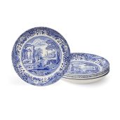 Spode Blue Italian Pasta Bowls Set of 4 | 9-Inch Microwave & Dishwasher Safe Serving Bowls for Salad, Pasta & Soup