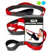 Non-Elastic Stretching Strap with Loops for Yoga & Physical Therapy - Enhance Flexibility & Recovery