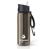 SurviMate 5-Stage Ultra-Filtration Water Bottle: BPA-Free, NSF Certified for Camping & Survival