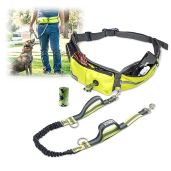 Taksin Ultimate Hands Free Dog Leash System for Walking Running Hiking Training with Reflective Bungee Leash Treat Holder and Poop Bag Dispenser