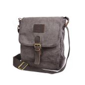TOPWOLFS Small Canvas Messenger Bag: Stylish Anti-Theft Crossbody for Travel & Work