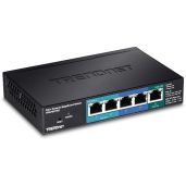 TRENDnet 5-Port Gigabit PoE+ Managed Switch - 18W PoE Budget, 10Gbps Capacity, Wall-Mountable, Lifetime Protection