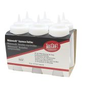 TableCraft C11663C White 16 Oz Wide Squeeze Dispenser Pack of 6 for Easy Dispensing and Storage