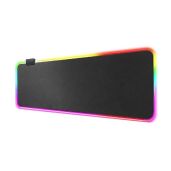 TalkWorks Extra Large RGB Gaming Mousepad - 14 Lighting Modes, Non-Slip Base, 12x31.5 Inches, Perfect for Gamers!