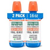 TheraBreath Fresh Breath Mouthwash Icy Mint - Alcohol-Free, 16 Fl Oz (Pack of 2) for Long-Lasting Freshness