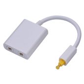 Tihebeyan 1x2 Dual Port Digital Optical Audio Splitter Adapter - Fiber Optic Cable (White) for High-Quality Sound