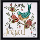 Shop Tobin DW2789 Heartfelt Be Joyful Cross Stitch Kit - 10x10 Inch, 14 Count for Creative Crafting Fun!