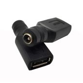 Traovien USB A to DC Power Adapter - 2Pcs Female 5.5x2.1mm Connectors for Fast Laptop Charging