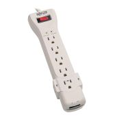 Tripp Lite 7 Outlet Surge Protector Power Strip with 7ft Right-Angle Plug & $75K Insurance - Ideal for Fax/Modem Protection