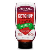 True Made Foods No Added Sugar Vegetable Ketchup - 17 Oz Squeeze Bottle for Healthy Eating