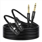 Twozoh XLR Female to 1 4 Inch (6.35mm) TRS Cable 6.6FT 2 Pack, Quarter Inch Jack Balanced to XLR Microphone Cable (Professional HiFi)