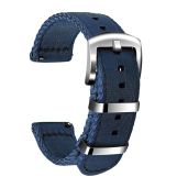 ULLCHRO Nylon Watch Strap Replacement - Military Canvas Band for Men & Women, 18mm to 24mm with Stainless Steel Buckle - Navy Blue