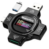 USB Tester Voltage Power Meter - Type C Multimeter for Accurate USB C Voltage & Current Monitoring (Upgrade Version)