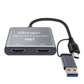 USB to HDMI Adapter for Dual Monitors - USB 3.0 to HDMI Extender for Mac & Windows - Supports 3 Monitors