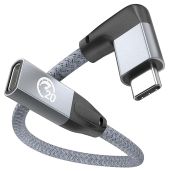 UseBean 0.6FT Right Angle USB C Extension Cable - 90 Degree Type C Extender for iPhone 15, MacBook, iPad Pro, and More