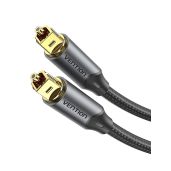 VENTION TOSLINK Optical Audio Cable with Gold-Plated Heads, Nylon Braided Fiber Optic Cord, SPDIF Digital Audio Optical Cable for Soundbar, TV, Home
