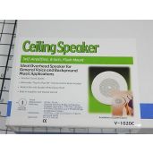 "Valcom 1 Watt 8" Ceiling Speaker (V-1020C) - High-Quality Sound for Any Space"