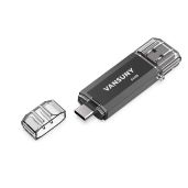 Vansuny 64GB 2-in-1 OTG USB 3.0 & USB-C Flash Drive for Android, MacBook, PC - Dual Type C Memory Stick with Keychain