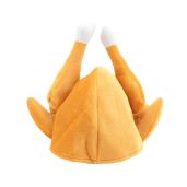 Vctitil Turkey Hat Funny Plush Roasted Turkey Hat for Adults Thanksgiving Day Party Festival Costume Caps