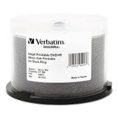 Verbatim DVD+R 4.7GB 16X Inkjet Printable 50pk - Hub Printable DataLifePlus Spindle