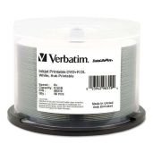Verbatim DVD+R DL 8.5GB 8X InkJet Printable - 50pk Spindle for High-Quality Data Storage