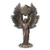 Veronese Design Archangel Metatron Statue: Sacred Geometry Cube Decor for Spiritual Spaces