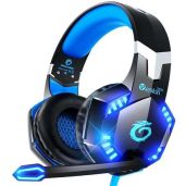 VersionTECH G2000 Gaming Headset: Noise Cancelling, LED Lights, Compatible with PS5, Xbox, PC & More