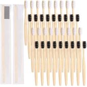 Vesici 200 Bamboo Toothbrushes Bulk Soft Bristles Eco Friendly Manual Toothbrushes for Adults Travel Family Hotel Use Individually Packaged