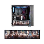 Vetroo B6 Display Board w/LED Lights for Computer PC Case Decor Full HD 2K Multi-Mode Function 12.2&amp;quot; x 3.1&amp;quot; (Horizontal, B6)