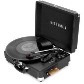 Victrola VSC-500BTC-BLK: Compact Vinyl Suitcase Record Player with Bluetooth & Cassette - Perfect for Music Lovers!