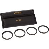 Vivitar 49mm Close Up Lens Set for Enhanced Photography with +1 +2 +4 +10 Magnification