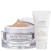 Vivo Per Lei Facial Peeling Gel: Gentle Exfoliator with Dead Sea Minerals & Nut Shell Powder for Fresh Skin - 3.4 Fl. Oz.
