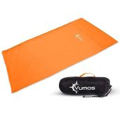Vumos Sleeping Bag Liner & Camping Sheet - Silk-Like Travel Essential with Full-Length Zipper - Orange Color