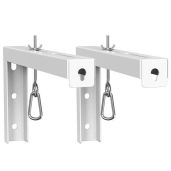"WALI Universal Projector Screen Mount: Adjustable 12" L-Brackets for Ceiling & Wall, Holds Up to 80 lbs (PSM001XL-W)"