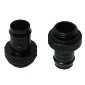 Welwik Tube Connector 2PCS G1/4 to 3/8 Inch Barb Fitting for PC Water Cooling - Soft Tubing, Black