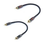WJSTN Suanqi RCA to RCA Cable 2-Pack - Ideal for Home Theater, Amplifiers, HDTVs & Game Consoles