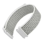 WOCCI 22mm Adjustable Nylon Watch Band, Quick Release Sport Loop Strap (White Gray)