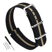 WOUKUP Premium Military Ballistic Ribbed Nylon Watch Straps 18mm 19mm 20mm 22mm Replacement Watch Band for Men