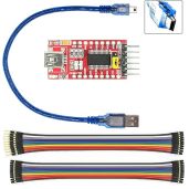 WWZMDiB Mini USB to TTL Serial Converter Adapter for Arduino - 3.3V/5.5V FTDI Breakout Board
