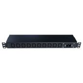 WatchfulEyE WTH-CS PDU-C13-E: Heavy Duty 1U Rack Mount PDU with 10 C13 Outlets, C20 Inlet, 20A 120/240V