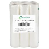 "WishDirect Vacuum Sealer Bags Rolls - 6 Heavy Duty 11"x16' Food Storage Rolls for Sous Vide & FoodSaver (Total 100 Feet)"